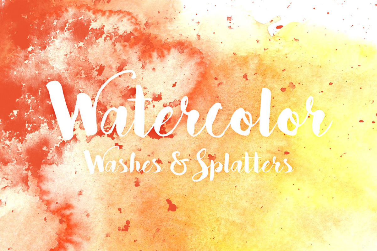 20 Watercolor Splatters & Washes, a Pattern Graphic by WeGraphics (Photo 2 of 3)