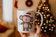 Christmas Animals Clipart Set, a Seasonal Illustration by Palau (Thumbnail 2 of 10)