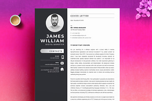 CV Resume Template Design With Photo