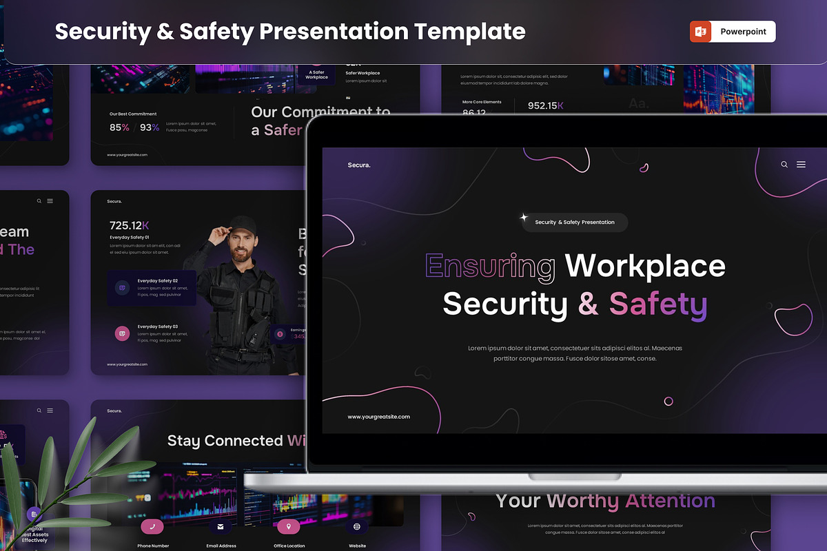 Security & Safety PowerPoint, a Presentation Template by MtvtdArt (Photo 1 of 6)