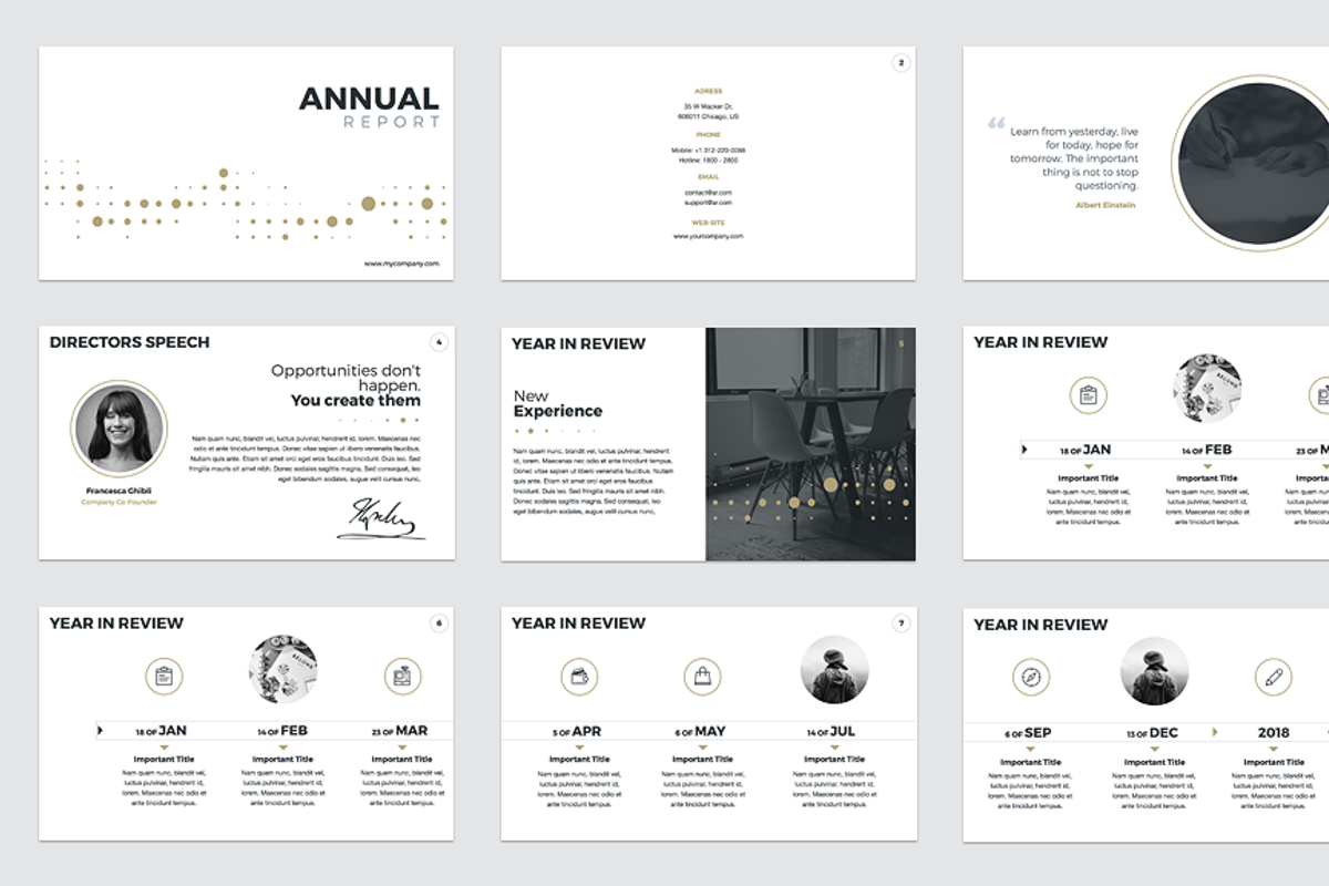 Annual Report PowerPoint Template, a Presentation Template by JetzTemplates (Photo 2 of 8)