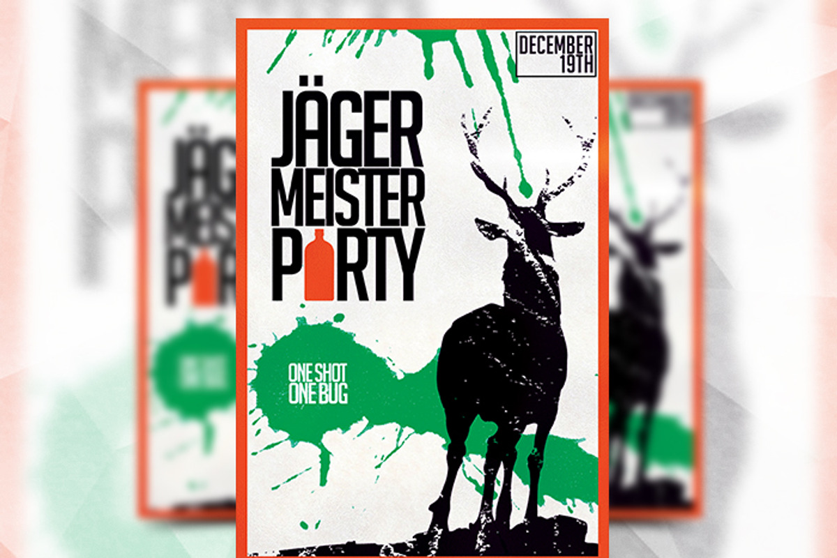 Jaegermeister Party - Flyer Template, a Flyer Template by Flyermarket