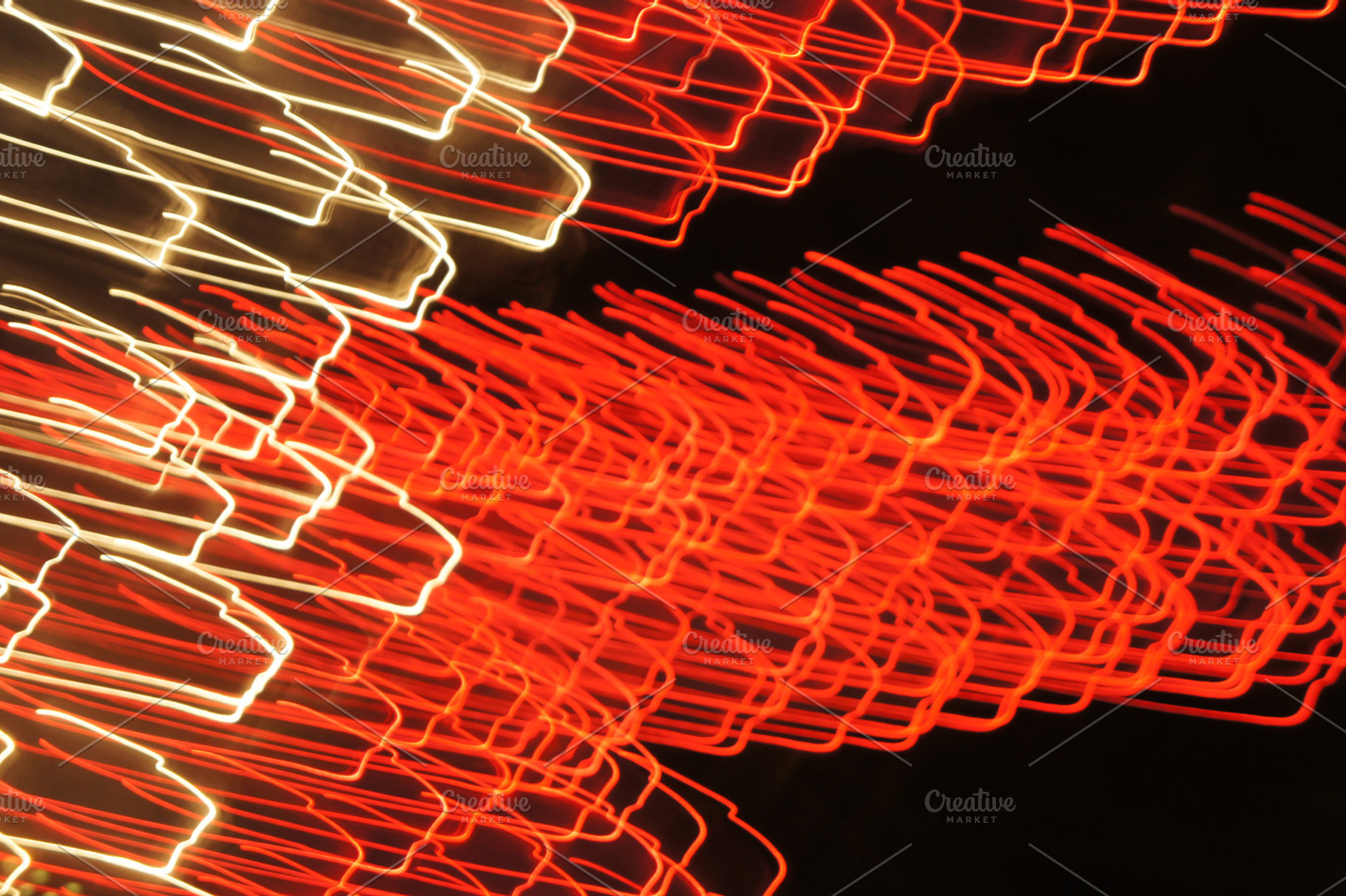 Abstract red light 14 featuring gold, yellow, and orange