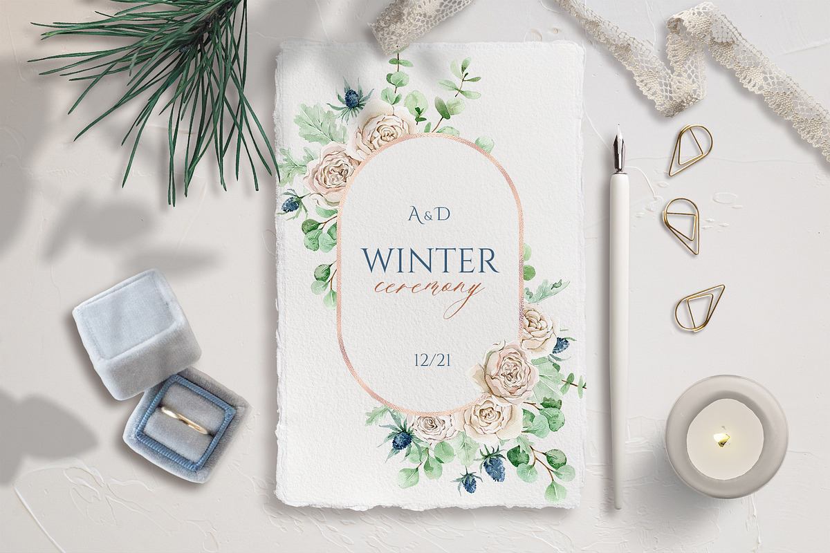 Winter celebration - watercolor set, an Animal Illustration by long summer (Photo 7 of 19)