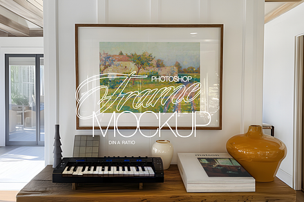 DIN A Landscape Frame Mockup