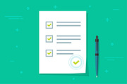 Document Survey Exam Form Vector Set, an Illustration by vladwel (Thumbnail 3 of 3)
