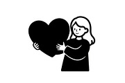 Cute Love Girl Silhouette Bundle, an Illustration by Designs_River (Thumbnail 39 of 53)