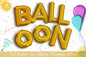 Foil Balloon Photoshop Action