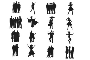 Figure Pose Silhouettes Set 1