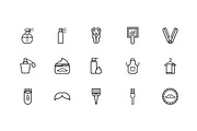 Barber Shop Line Icon Set, an Outline Icon by studiogstock (Thumbnail 2 of 4)