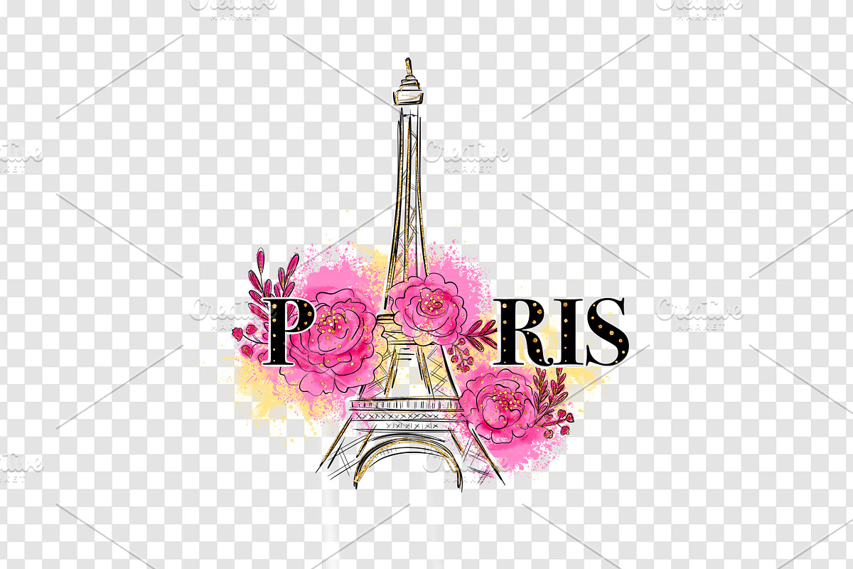 Eiffel Tower PNG clipart, a Transportation Illustration by LoLoArt (Photo 2 of 3)