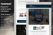 Tempest-Responsive email template, an Email Template by QuickArtisan (Thumbnail 1 of 7)