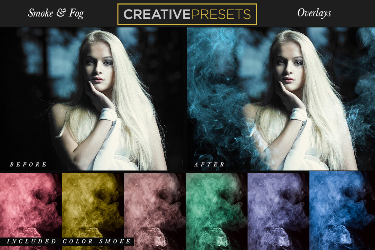 150 Smoke+Fog+Color Smoke Overlays, a Layer Style Add-On by ...