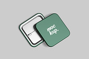Square Button Badge Mockup, a Mockup by DxSLEX (Thumbnail 3 of 5)