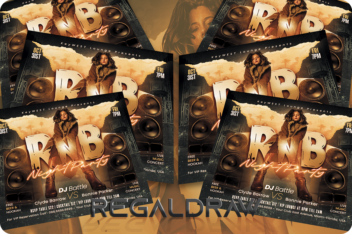 RnB Music Flyer, a Flyer Template by regalDRAW (Photo 3 of 3)