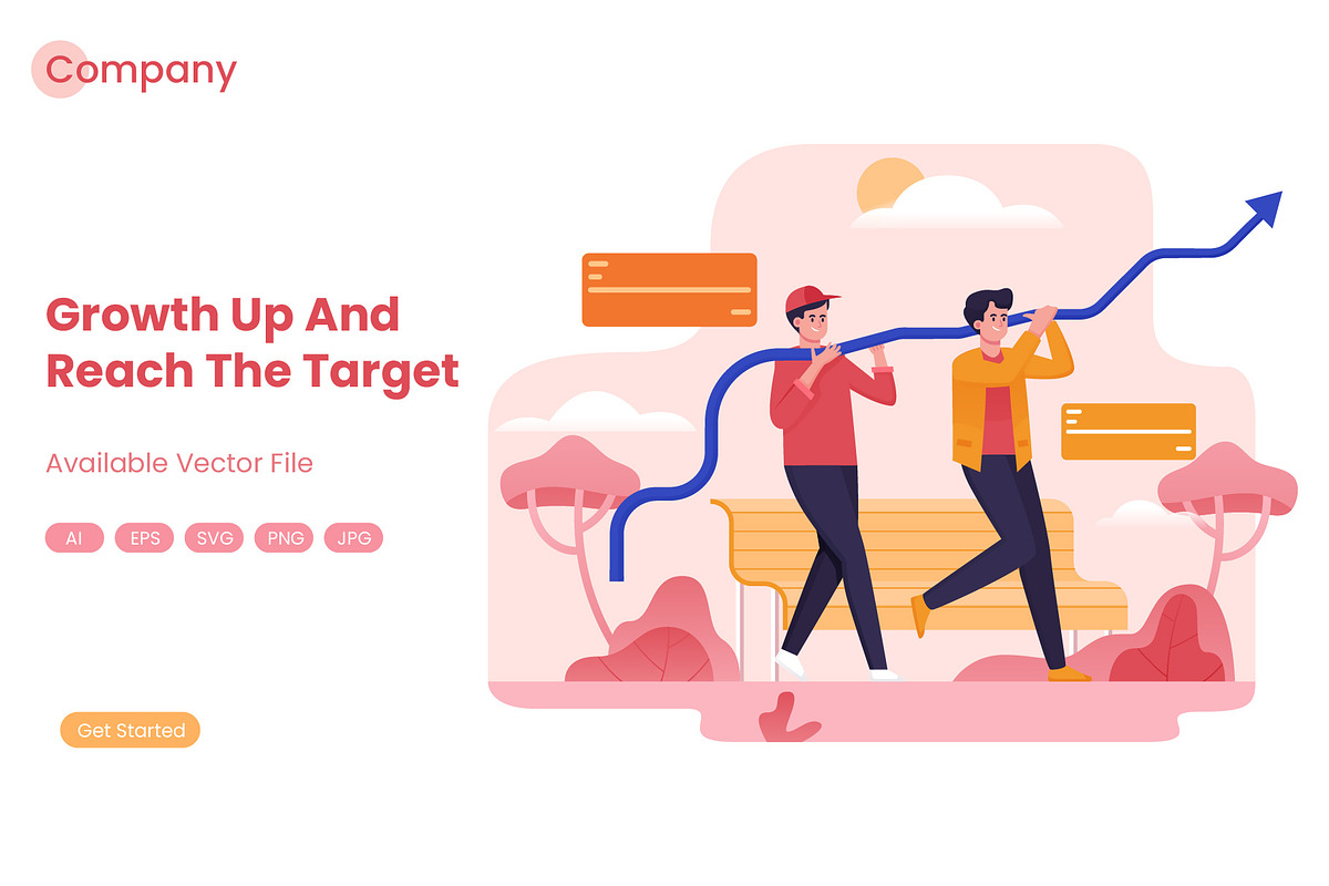 People with Business Growth Arrows, a Templates & Theme by Namanoidstd (Photo 2 of 6)