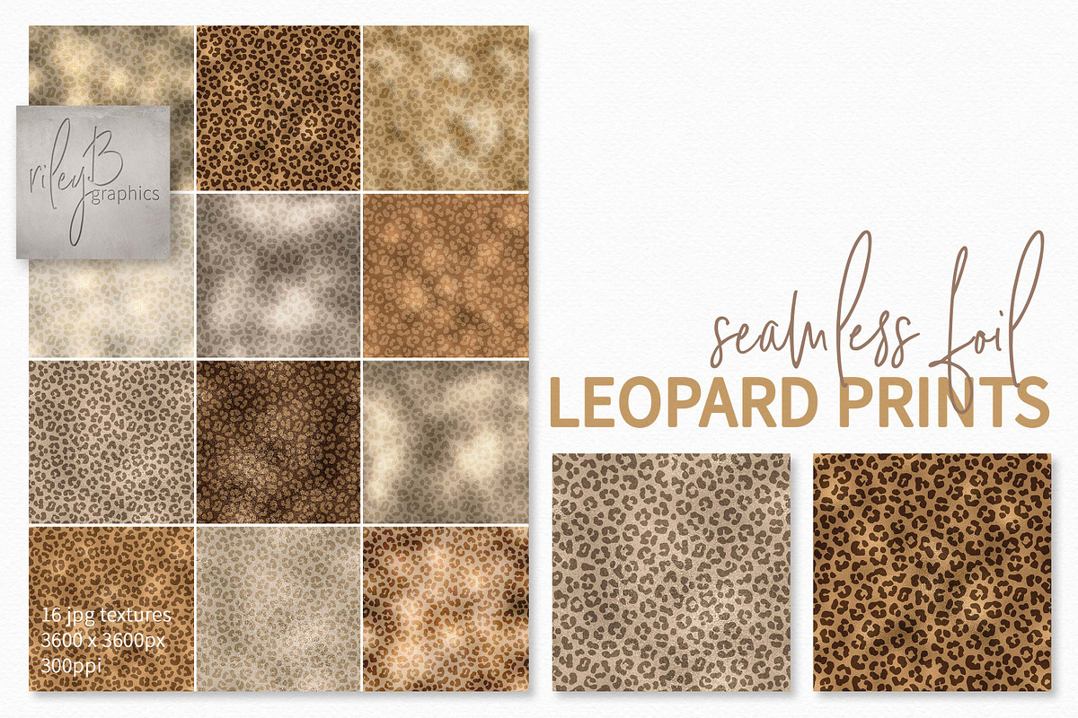 Seamless Foil Leopard Print Patterns, a Pattern Graphic by rileyBgraphics (Photo 1 of 8)