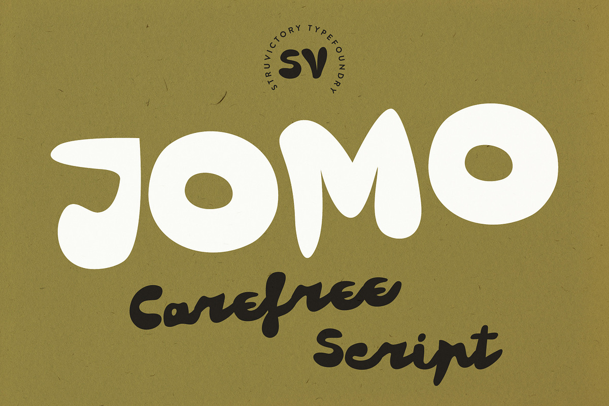 JOMO Carefree Detox Vibe Script, a Script Font by Struvictory.art (Photo 1 of 8)