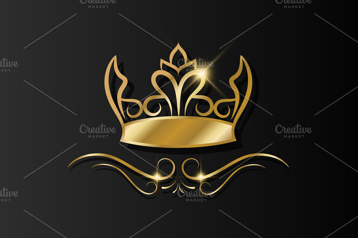 Elegant Golden Crown, a Decorative Illustration by PsychocheArt (Photo 1 of 3)
