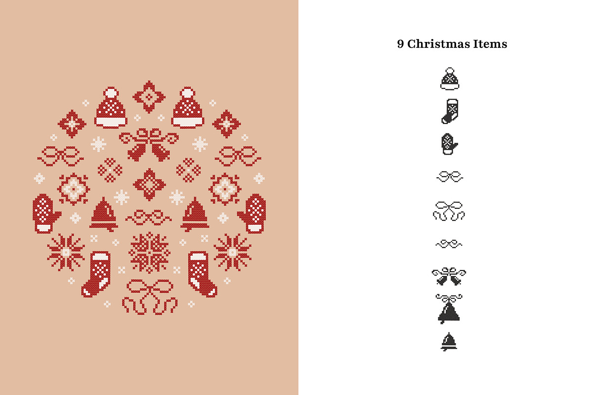 Procreate Cross Stitch Christmas, a Brush Add-On by Pencil Twist (Photo 6 of 10)