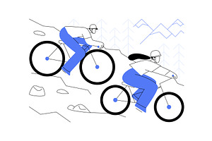 Mountain bike isolated cartoon, a Person Illustration by Visual Generation