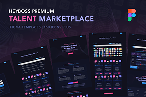 Dark Talent Marketplace in Figma, a Websites & App Template by emagweb
