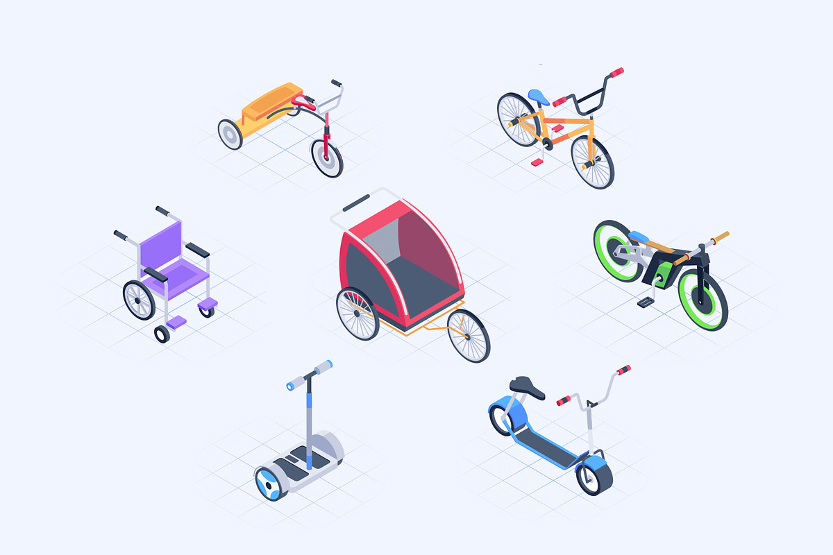 Cycling Isometric Icons, a Duotone Icon by Vectors Market (Photo 6 of 8)