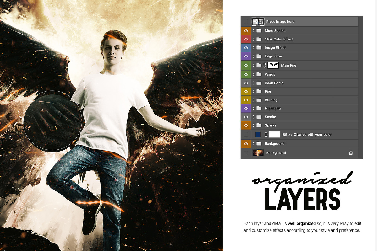 Lucifer Photoshop Template, a Poster Template by DuoFankaar (Photo 4 of 13)