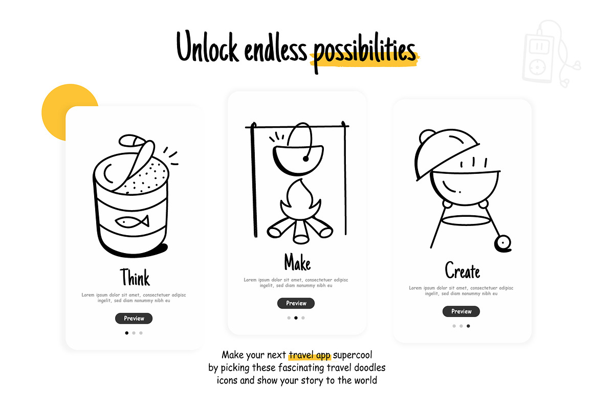 Hand Drawn Travel Icons, an Outline Icon by Brickclay (Photo 5 of 8)