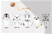 CHRISTMAS BABIES watercolor set, an Animal Illustration by Natali Smolova (Thumbnail 3 of 8)