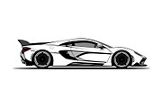 Racing Car Silhouette Set, an Illustration by BIPLOB EXPERT (Thumbnail 4 of 9)