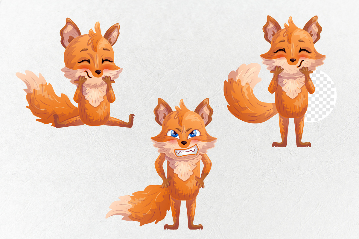 Fox character. Vector clipart, an Animal Illustration by VaraNa Art