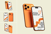 52 iphone 17 Pro, Pro Max Mockup Set, an iPhone Mockup by Custom.scene (Thumbnail 13 of 17)