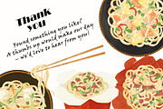 Egg Noodles Watercolor Recipe Set, a Food Illustration by Sunshine Art (Thumbnail 13 of 13)