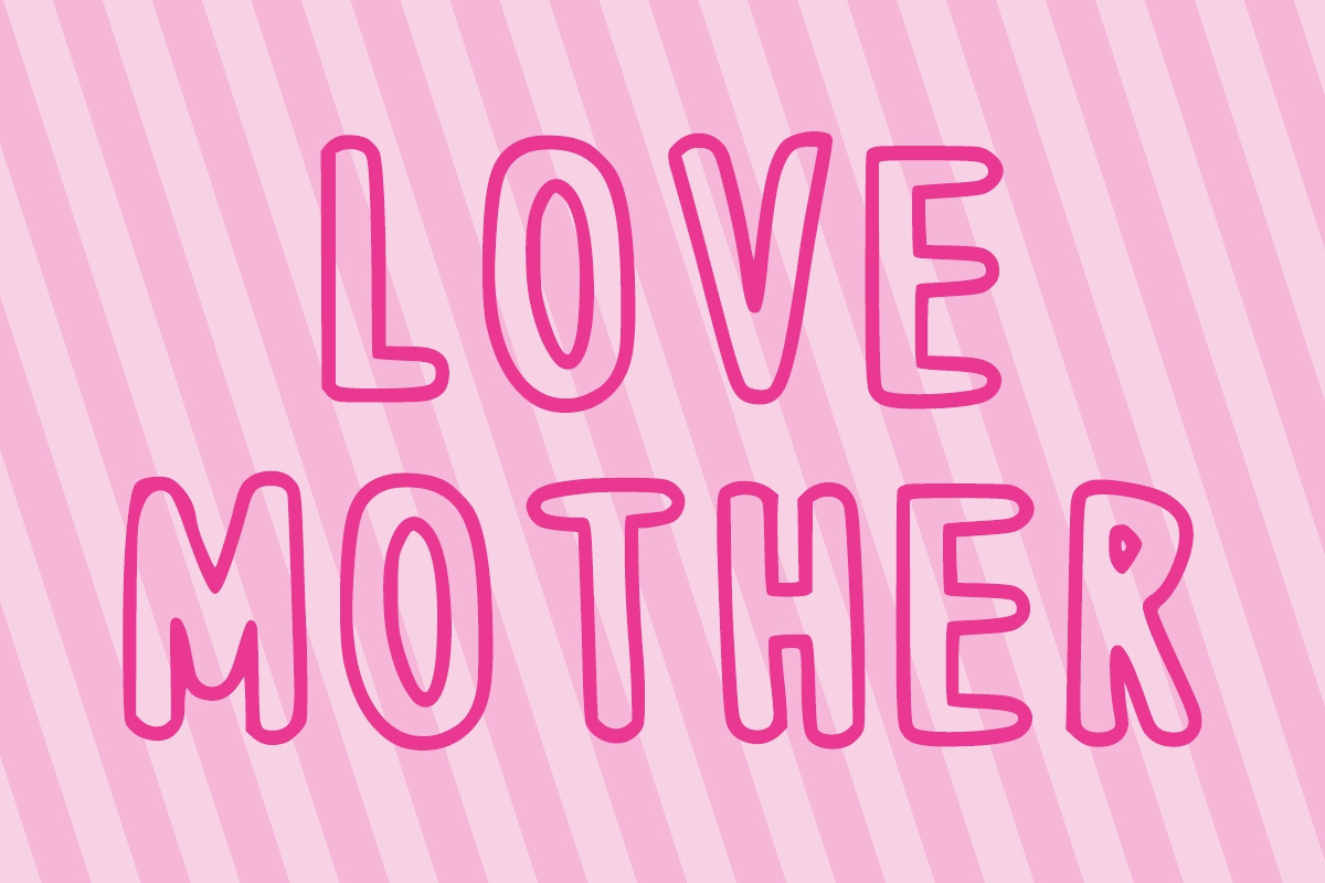 Pink Love outline font, a Handwritten Font by Fourteen Letter (Photo 4 of 6)
