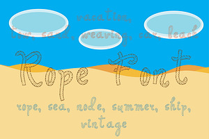 letters and digital of rope, a Script Font by IllustrationArtShop