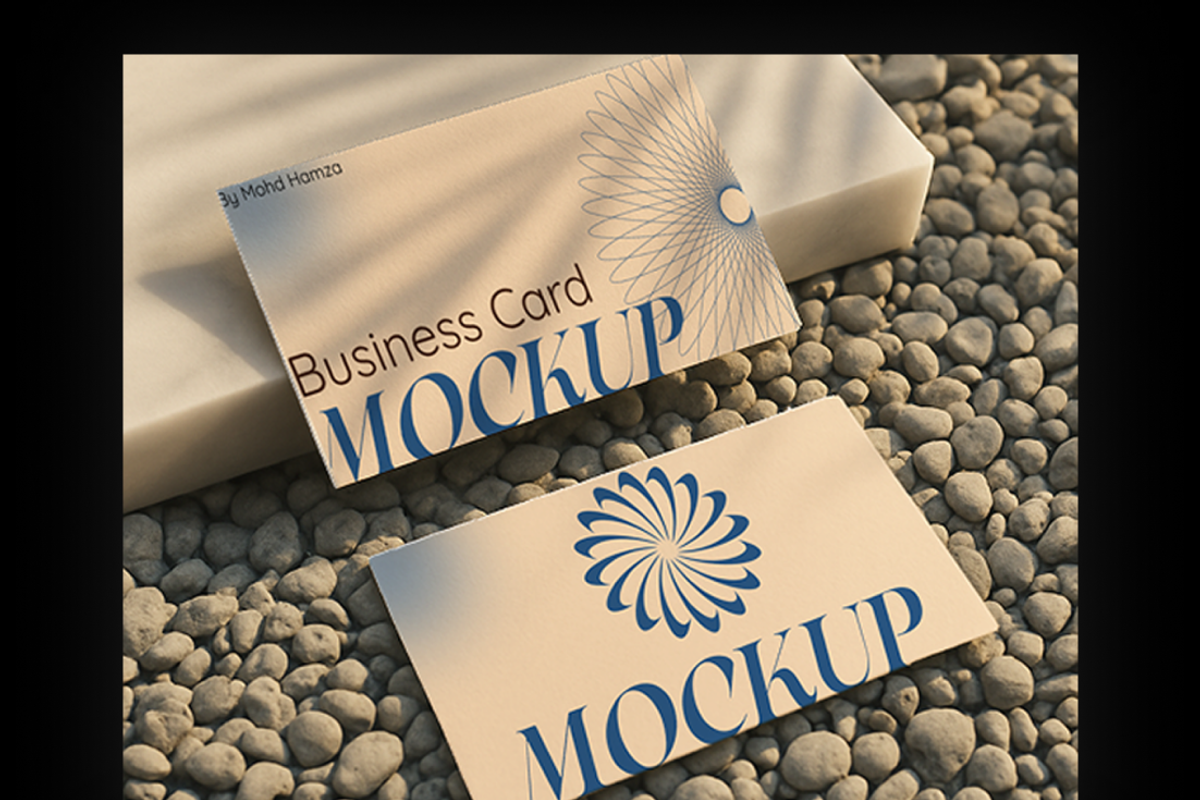 MINIMAL Buisiness card mockup-Marble, an Advertising Mockup by MD.HAMZA.DESIGNS (Photo 1 of 4)
