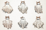 Cute Halloween Lace Ghost Png, an Illustration by RobertsArt (Thumbnail 6 of 7)