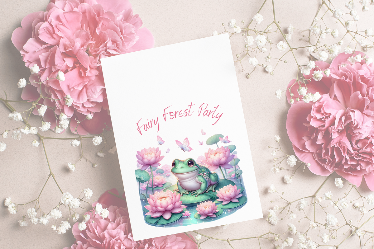 PINK FAIRY ENCHANTED FOREST CLIPART, a Person Illustration by Daring Digies (Photo 9 of 9)
