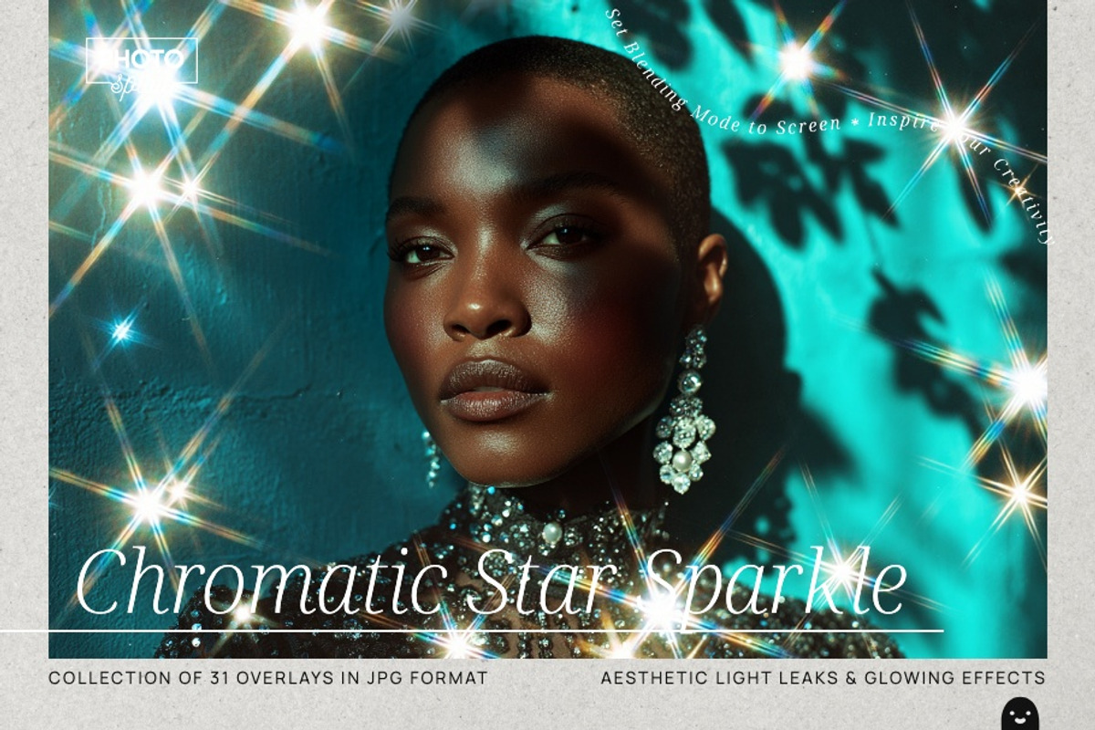 Chromatic Star Sparkle Overlays, a Texture Graphic by PhotoSpirit (Photo 1 of 8)