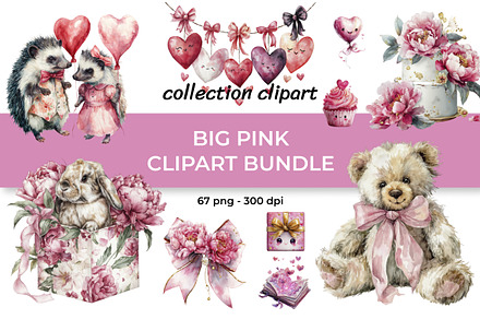 Big Pink Clipart Bundle