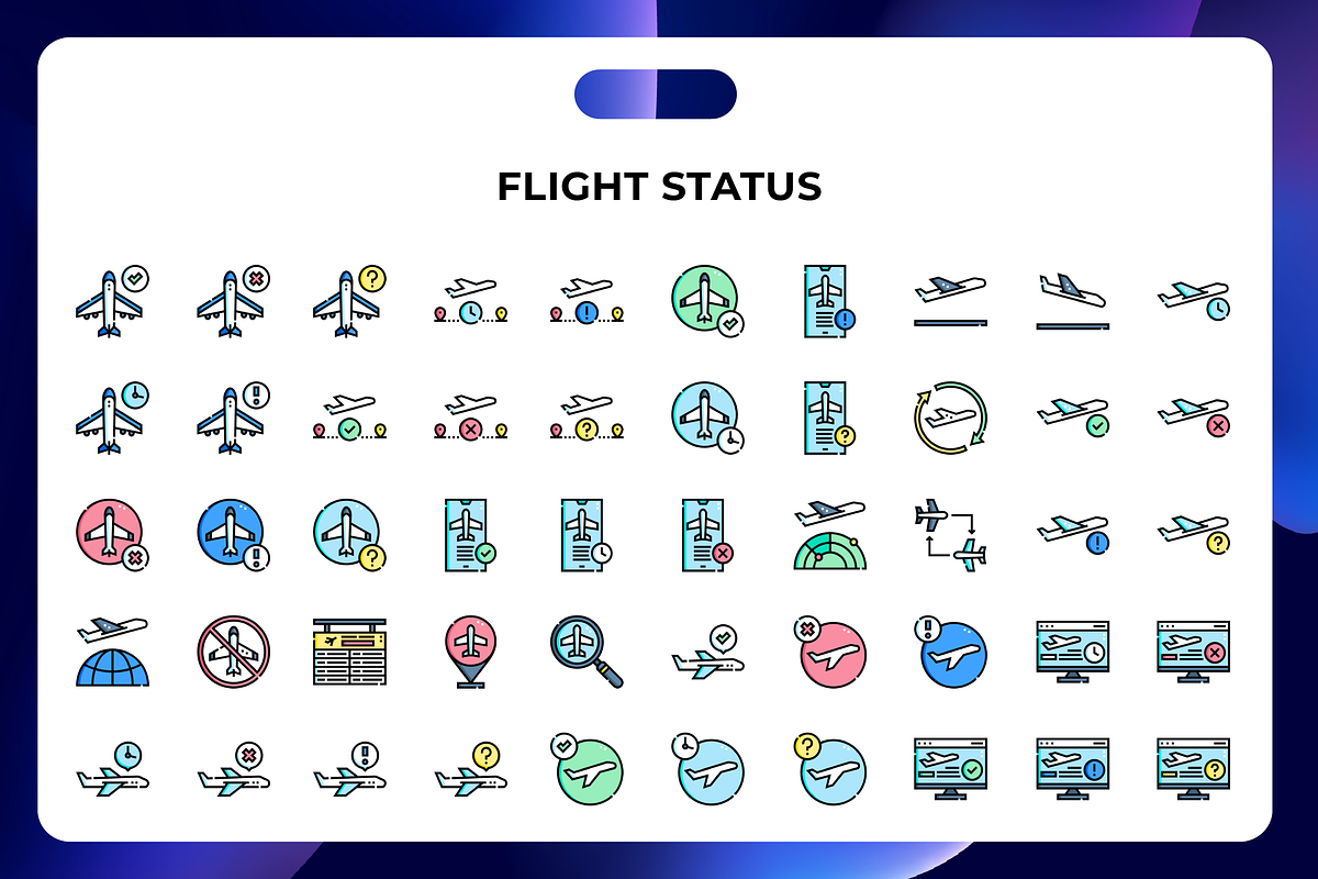 Flight Status Icons, an Icon by Wencory