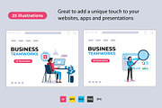 Business teamworks. Flat vector Set, a Work Illustration by ÁRTICA (Thumbnail 5 of 5)