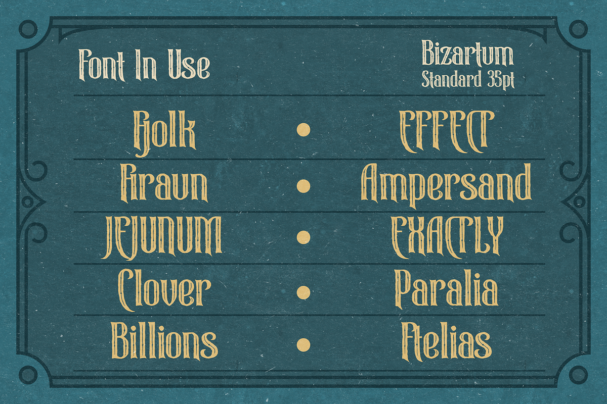 Bizartum for Vintage Logo & Branding, a Font by ilhamtaro (Photo 5 of 10)