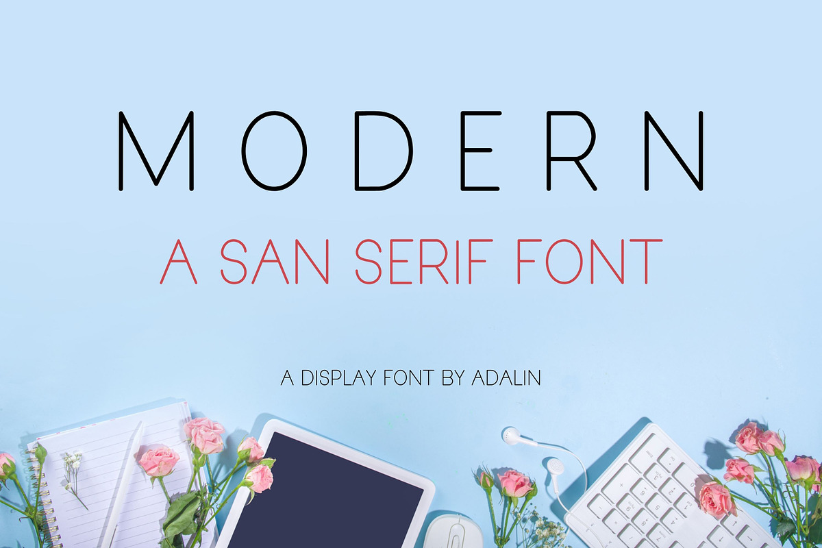 Modern - San Serif Font, a Sans Serif Font by Adalin Shop (Photo 1 of 7)