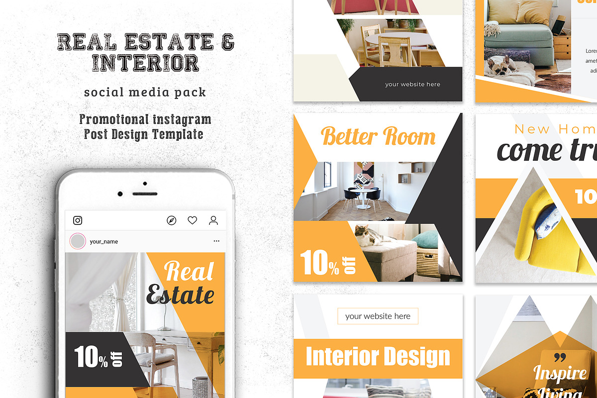 INTERIOR SOCIAL MEDIA PACK, a Social Media Template by ZAAS