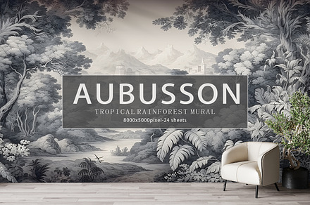Aubusson forest wallpaper, a Wallpaper Graphic by Muzi pear studio