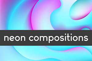 12 neon compositions + cards