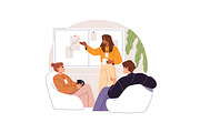 People on coffee break at work set, a Person Illustration by PaperTrident (Thumbnail 4 of 7)