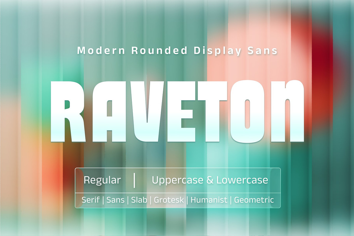 Raveton - Display Font, a Font by Studio Moara (Photo 1 of 8)